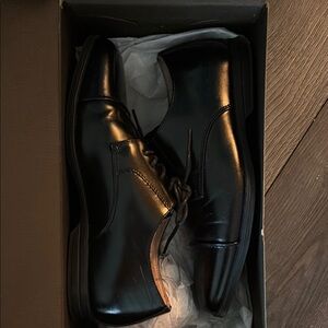 Sleek Black Leather Dress Shoes